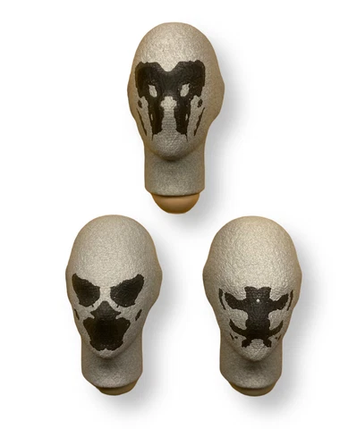 Filix Toys The Inkblot - Three Masked Head Sculpts Rorschach Watchmen 1:12 Scale Cover