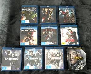 Bulk Lot of 10 Awesome Marvel Comic Movies Blu-Rays All Like New!! - Foto 1 di 2