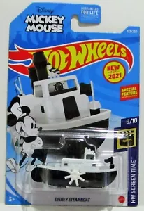 Hot Wheels 2021 21 Basic Serie Disney Dampfschiff weiß & schwarz #193/250 - Bild 1 von 4
