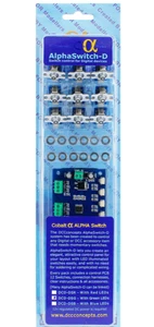 DCC Concepts DCD-DSG Cobalt AlphaSwitch-D (For Digital Devices) Green (12 Pack) - Picture 1 of 3