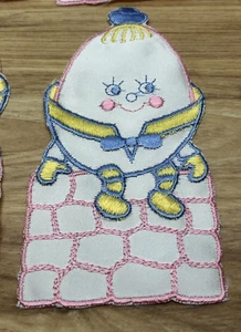 8X Humpty Dumpty Appliqué Patch Egg Baby Embroidered Sewing Nursery Rhyme - Picture 1 of 6
