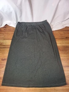 Vtg LL Bean Womens Sz XL Classic Modest Pencil Maxi Skirt Olive Green - Picture 1 of 4