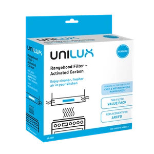 OEM ACTIVATED CARBON RHOOD FILTER 2-PK FOR WESTINGHOUSE WRF610WA RHOOD PN:ULX251 - Picture 1 of 6