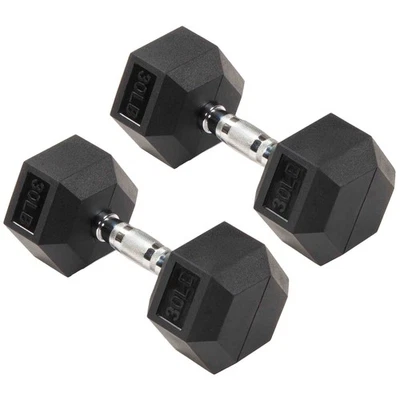 Signature Fitness Hex Dumbbells Strength Training Workout Equipment Set, 30 lbs - Image 1 of 4