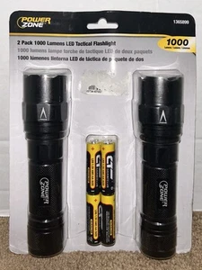 Power Zone 2 Pack 1000 Lumens LED Tactical Flashlight Set 1365899 - Picture 1 of 7
