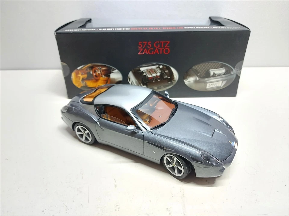 Ferrari 575 GTZ Zagato Grigia del 2006 - 1/18 Hotwheels Elite **DIFETTO** - Immagine 1 di 4