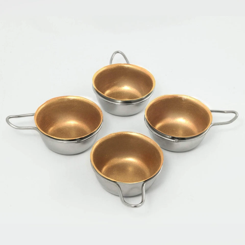 Set of 4 Stainless Steel Nonstick Egg Poacher Replacement Cups for All Brands