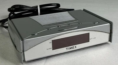 Timex T236S Alarm Clock-Soothing Sounds Silver- AM/FM -Corded - Tested & Working - Image 1 of 4