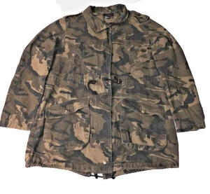 Forever 21 Camo Jacke Langarm Messing HDWR 2 Kordelzüge Taille, unten SCHÖN! - Bild 1 von 24