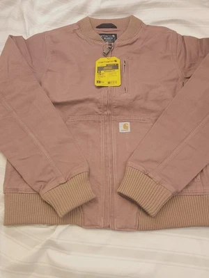Jaqueta Carhartt Feminina Pequena Lona Bombardeiro Noz-moscada OJ 2524-W Casual - Imagem 1 de 4