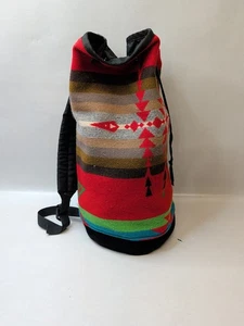 Vintage Pendleton Southwestern Azteken Navajo Wildleder Leder Sling Reisetasche - Bild 1 von 9