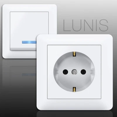 Steckdose, Steckdosen, Schalter, Lichtschalter, Wechselschalter, Dimmer LUNIS - Bild 1 von 2