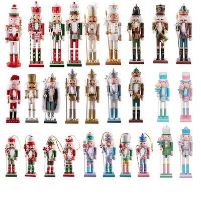Nutcracker Wooden Soldier Christmas Home Festive Xmas Decor Nut Cracker Ornament - Image 1 of 2