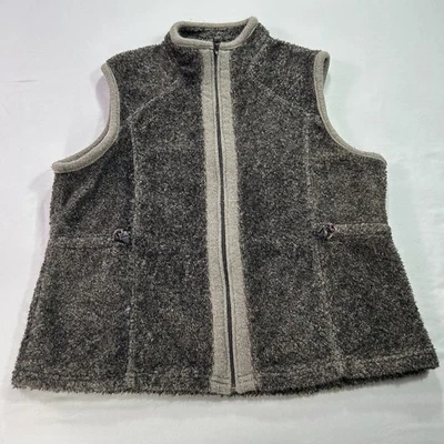 Chaleco Woolrich Sherpa Mujer Grande Wineberry Brezo Cremallera Completa Difuso Exterior De Colección Foto 1 de 4