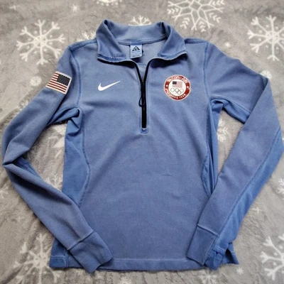 Camiseta de entrenamiento Nike ACG Team USA Olympics Dri-FIT ADV para mujer grande l azul media cremallera Foto 1 de 4