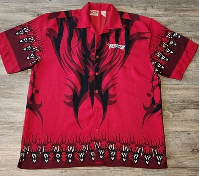 Camisa con botones estampado tribal Malibu Dreams Las Vegas talla XL, poliéster Foto 1 de 4