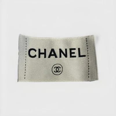 "Reemplazo de etiqueta de ropa Chanel blanco 2-3/4 x 1-3/4""" Foto 1 de 3