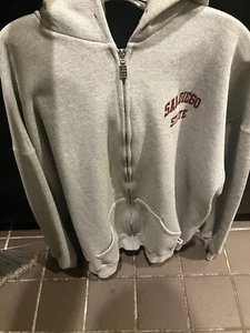 Vintage 90s San Diego State Russell Athletic Brand Full Zip Pocketed Hoodie 2XL - Picture 1 of 15