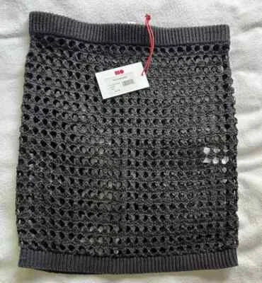 Mini encubrimiento de ganchillo liso y a rayas "La falda Ronnie" talla S nuevo con etiquetas $118  Foto 1 de 4