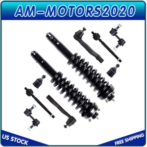 For 1997-2001 Honda CR-V 10pc Front Struts Tie Rods Ball Joint Sway Bar Kit - Picture 1 of 9