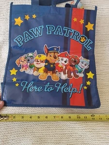 Nickelodeon Paw Patrol 2020 Grocery / Toy Carry Tote Bag Blue - New with tags - Picture 1 of 8