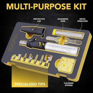 Butane Soldering Iron Multipurpose Kit | Cordless Selfigniting Adjustable Flame - Picture 1 of 7