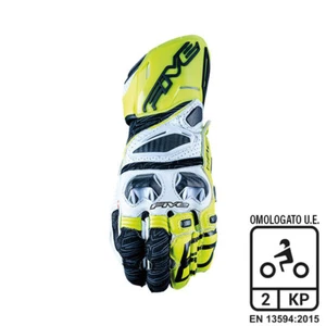 GUANTI FIVE RFX RACE WHITE/FLUO YELLOW (S) - Foto 1 di 1