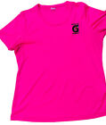 Damen-T-Shirt neonrosa Sport L fluoreszierend Oregon Ente Gatorade Kissimmee