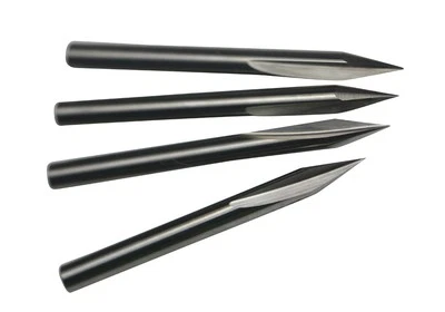 5x 1/8" 30 deg 0.2mm Double Flute Straight Slot Sticker Engraving Router Bit  - Image 1 of 4