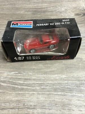 monogram mini exotics Ferrari ‘62 1:87 Miniature Toy Car Package Bent See Pics R - Image 1 of 3