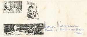 Autógrafo firmado Werner Gengelbach Von Braun Rocket Team Segunda Guerra Mundial corte ADN PSA *1 - Imagen 1 de 3