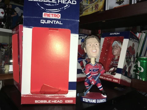 Stephane Quintal Montreal Canadiens METRO Bobblehead Doll In Box Cover