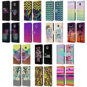 HEAD CASE DESIGNS TREND MIX LEATHER BOOK WALLET CASE COVER FOR MOTOROLA PHONES - Picture 1 of 20