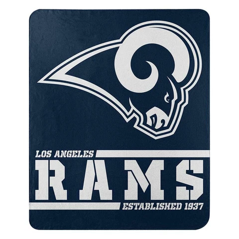 Los Angeles Rams NFL Northwest 50"x60" Split Wide Soft Fleece Throw Blanket FREE Cover