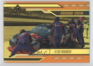 2008 Press Pass Stealth Ground Crew Gold Chrome Exclusives /99 Denny Hamlin #57