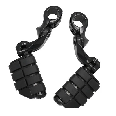 estriberas y soportes traseros de pasajero negros de 32 mm para Harley Sportster Nightster Foto 1 de 4