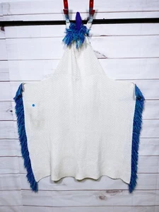 Born To Unicorn Mädchen Pullover vorne offen Kapuze Einheitsgröße Fransen mit Horn - Bild 1 von 6