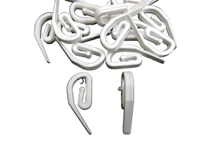 100 GARDINENBANDHAKEN - Neu Contract Weiß Nylon Haken Nähen Basteln - Bild 1 von 1