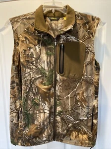 Cabela’s Realtree Men’s Fleece Hunting Vest Size Medium Camouflage Pockets - Picture 1 of 12