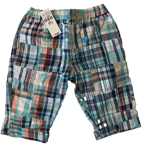 The Childrens Place Kleinkind Größe 6-9 Monate Neu mit Etikett Patchwork Madras karierte Hose adrette - Bild 1 von 8