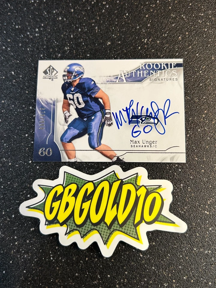 2009 SP Authentic - Rookie Authentics Signatures #323 Max Unger /999 (AU, RC) - Image 1 of 2