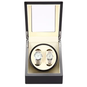 Uhrenbeweger Watch Winder Box Uhrenkasten laufleise  Sichtfenster für 2 Uhren - Bild 1 von 7