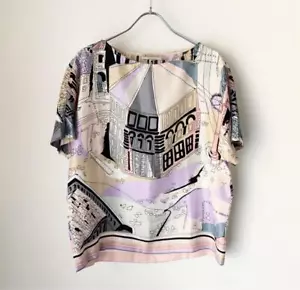Emilio Pucci Tops Bluse Mehrfarbig 100% Seide Damen Größe 38 Aus Japan Gebraucht - Bild 1 von 4