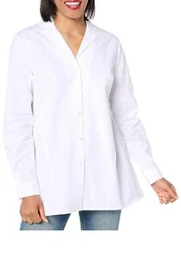 Joan Rivers Athena Woven Button-Front Top White - Picture 1 of 1