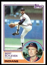 1983 Topps Baseball Card Bert Blyleven Cleveland Indians #280
