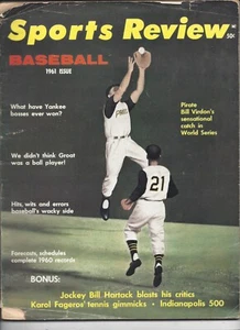 1961 Sports Review revista de béisbol Roberto Clemente Pittsburgh Pirates Fair - Imagen 1 de 1