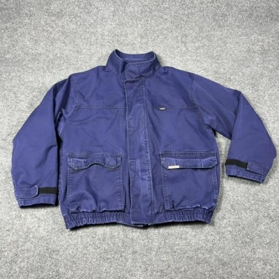 Bulwark Jacket Mens Large Navy Blue Indura Westex Performance Work Wear Distress - Image 1 of 4