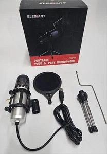 Elegiant Portable Usb Microphone Condenser w/Tripod  EGM-04 - Picture 1 of 6