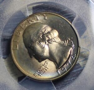1974-D WASHINGTON QUARTER PCGS MS66 TONED COLLECTOR COIN FREE SHIPPING
