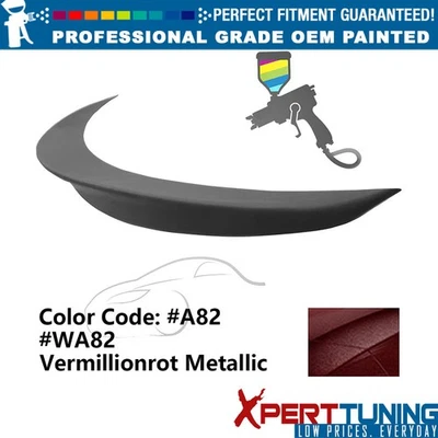 Fits 12-18 BMW F30 3 Series Sedan P Style Painted #A82 Red Rear Trunk Spoiler Foto 1 de 3